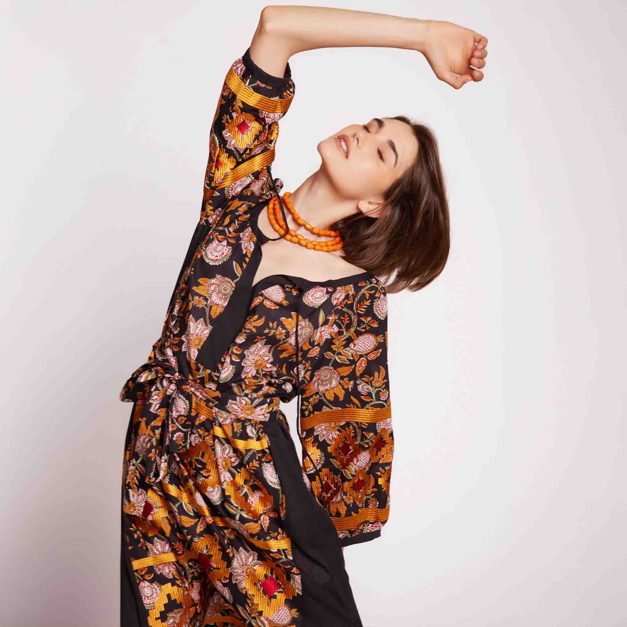 Mannar Mustard Kaftan