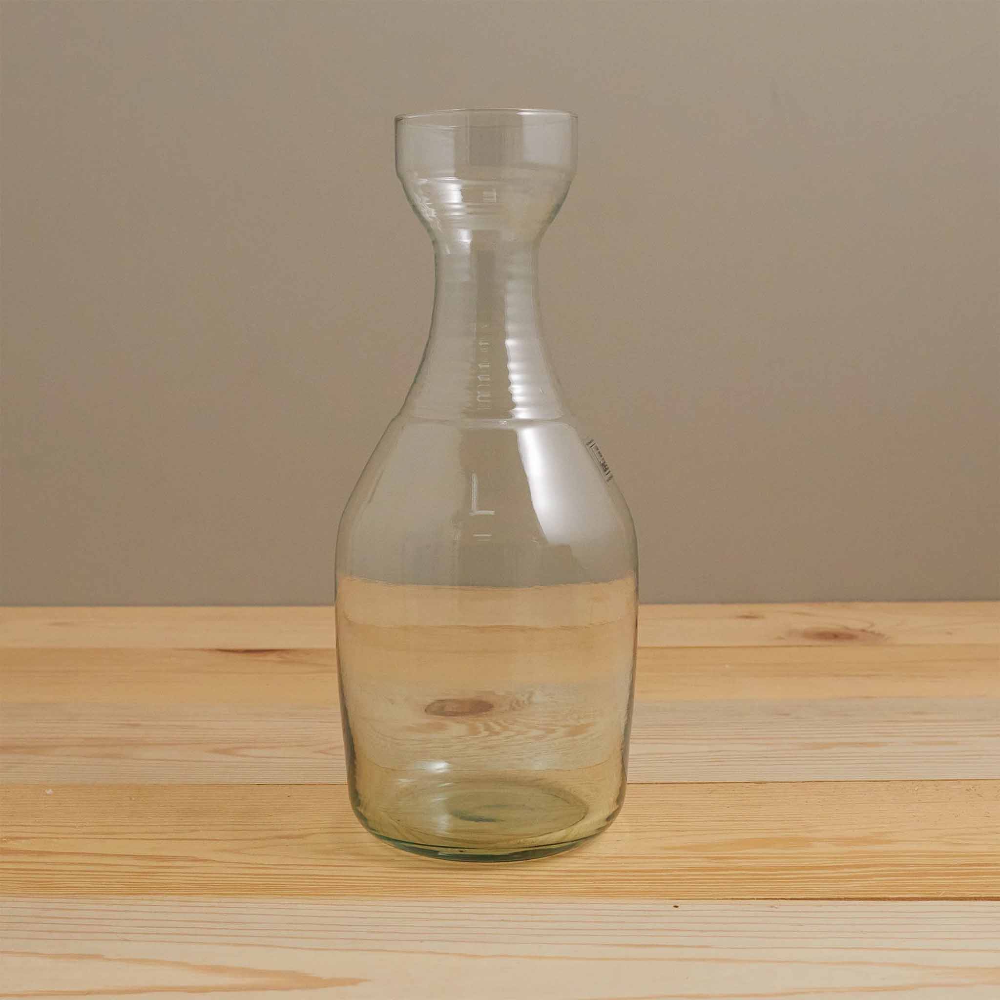 Glass Ripple Recycled Carafe