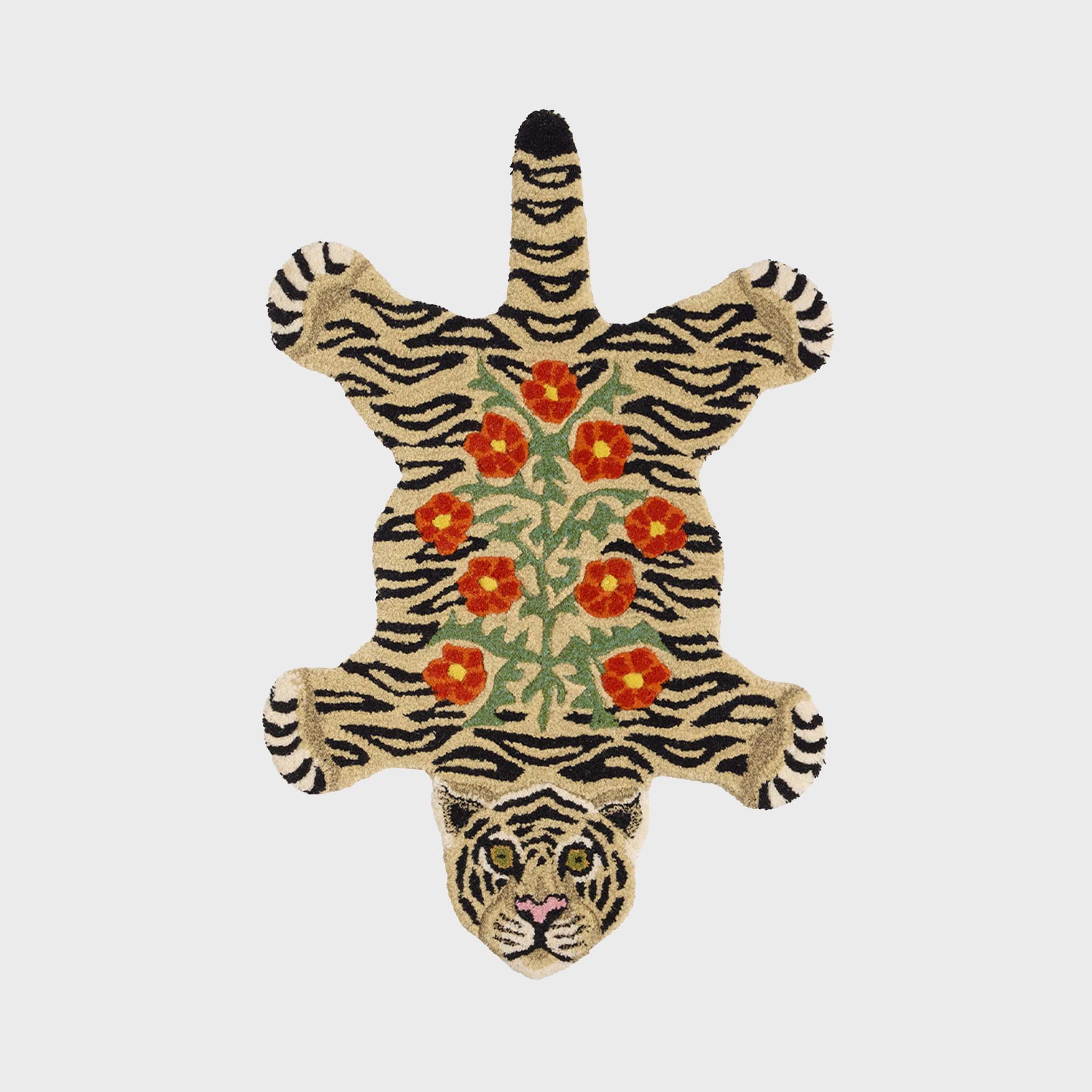 Floral Tiger Rug - Small