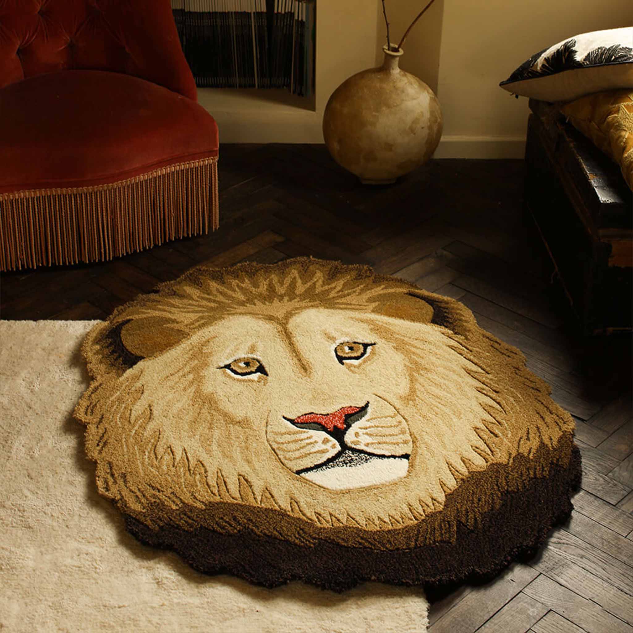 Lion Head Rug