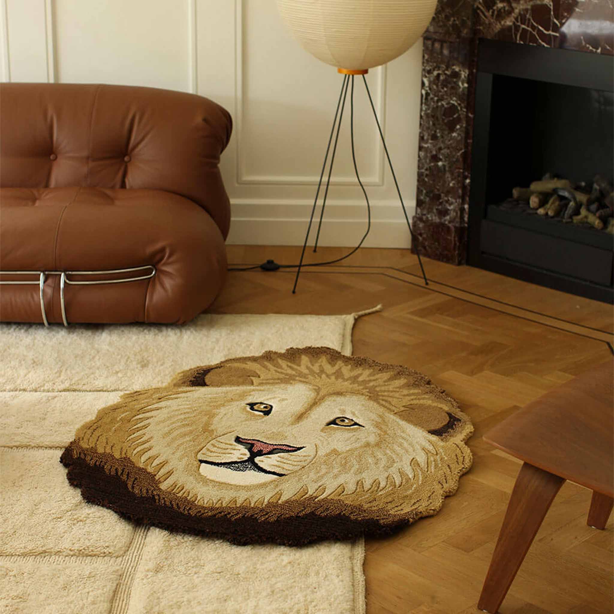 Lion Head Rug