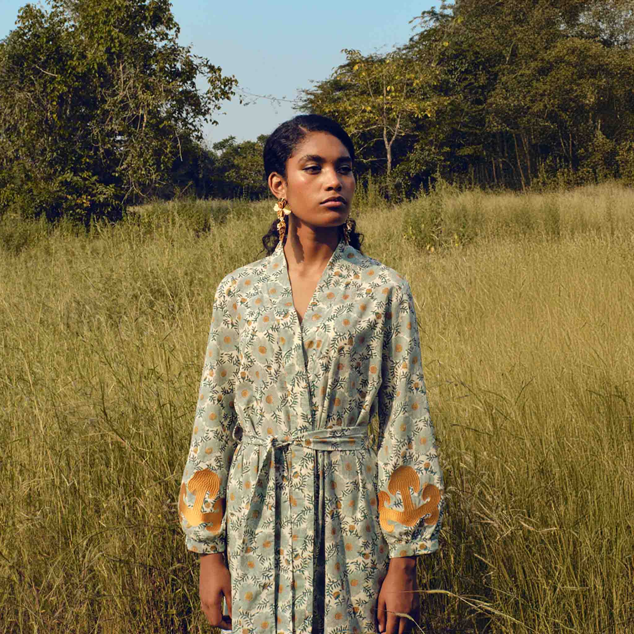 Daisy Blue Kimono