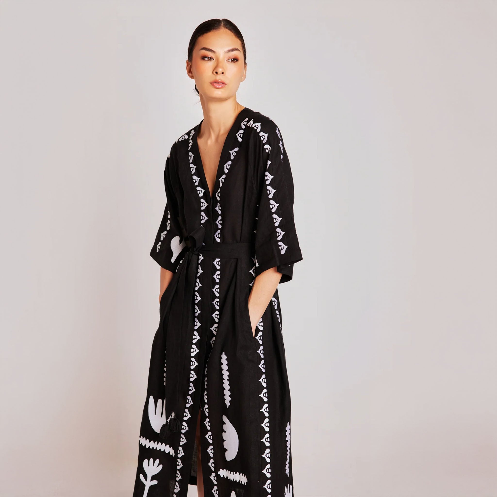 Milos White Kaftan