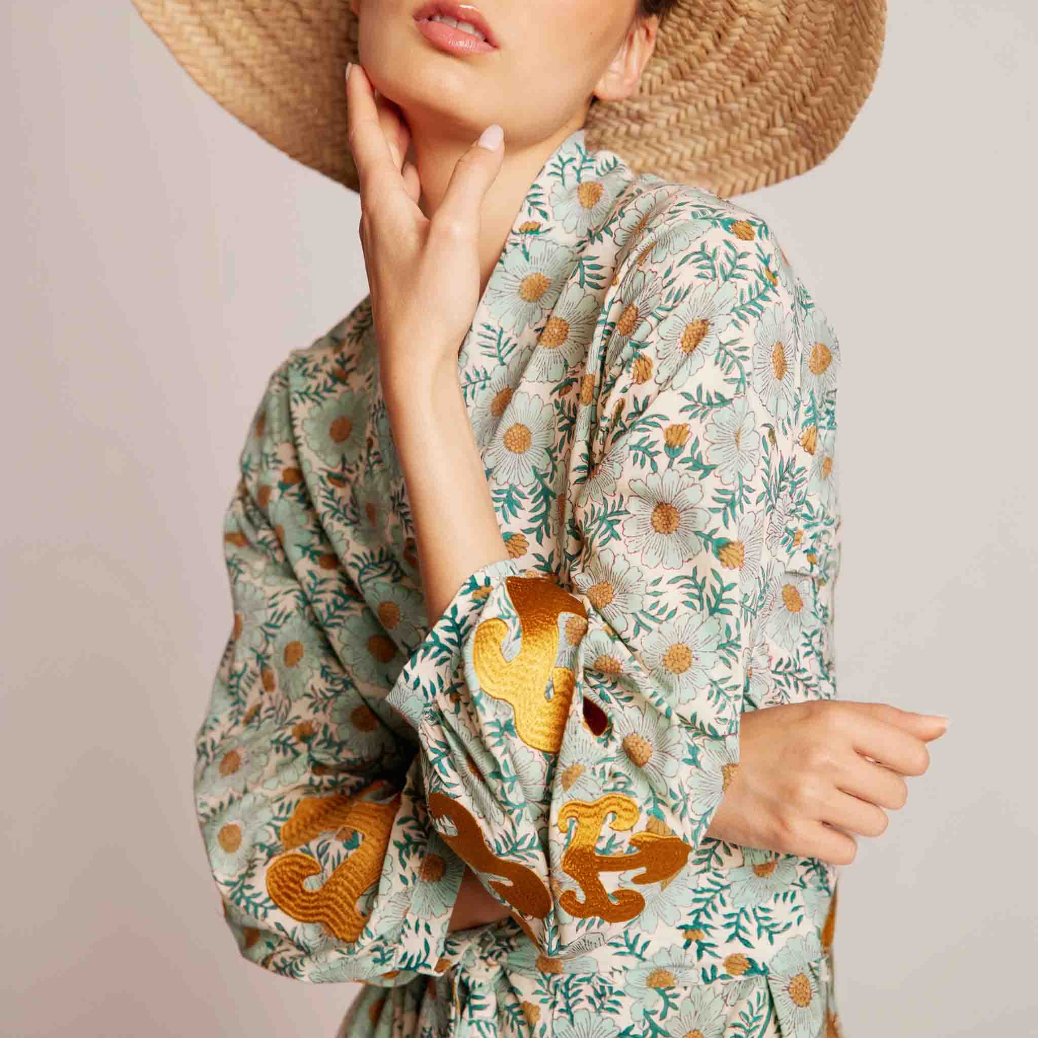 Daisy Blue Kimono