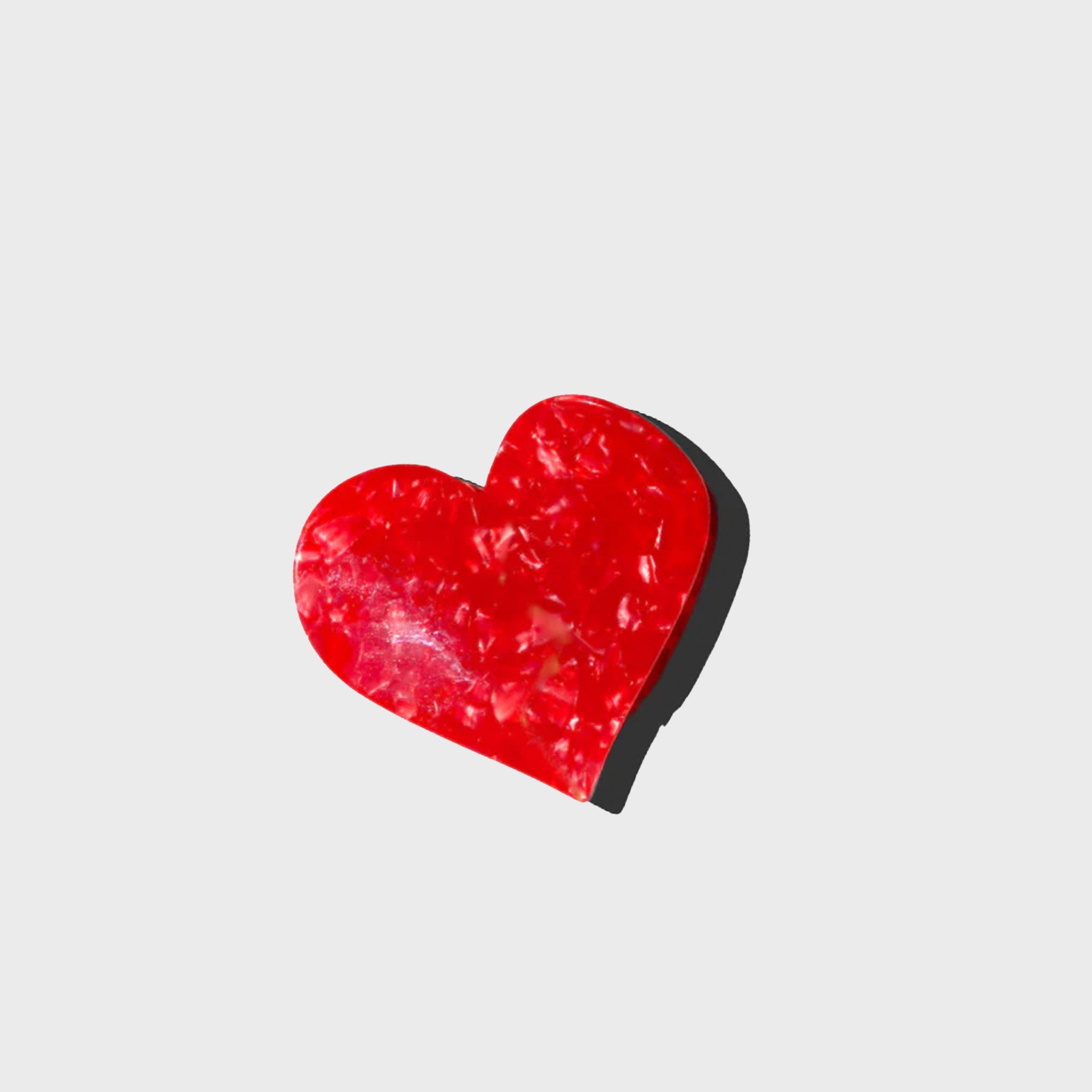 Heart Acetate Claw Hair Clip