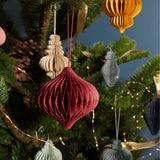 Ornament set of 10 accordion XMAS