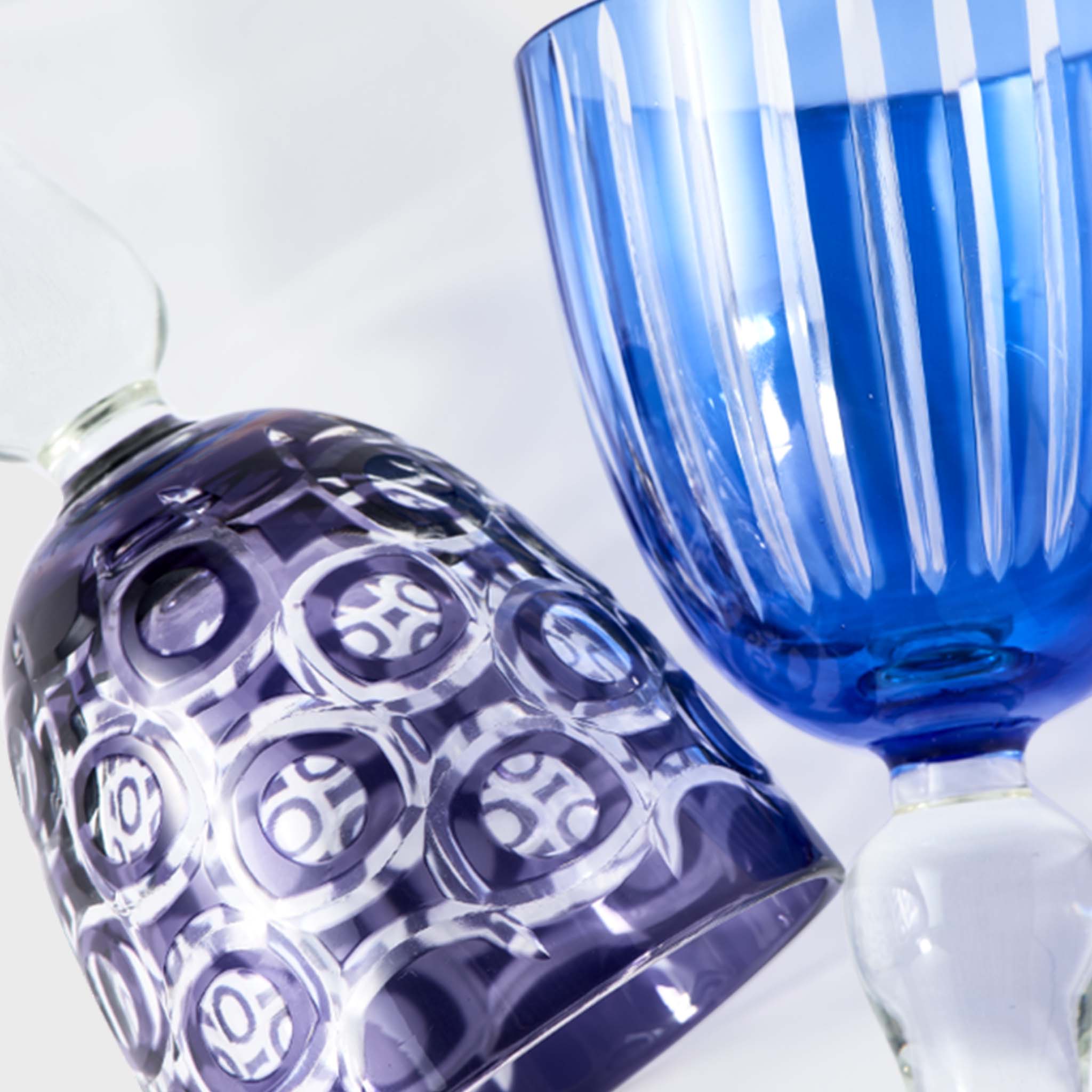 Cobalt Mix Wine Glasses - Set of 6