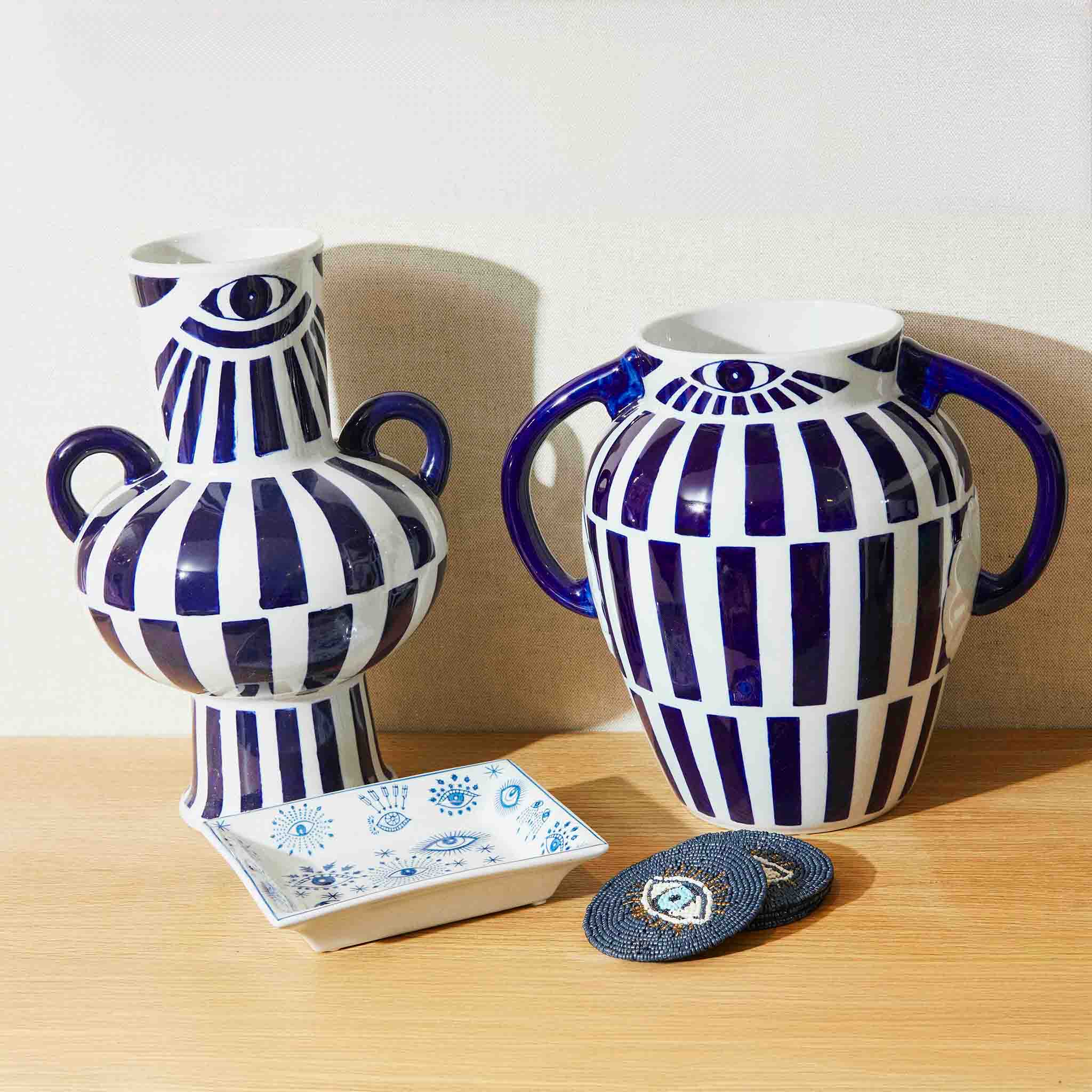 Mykonos White and Blue Astray