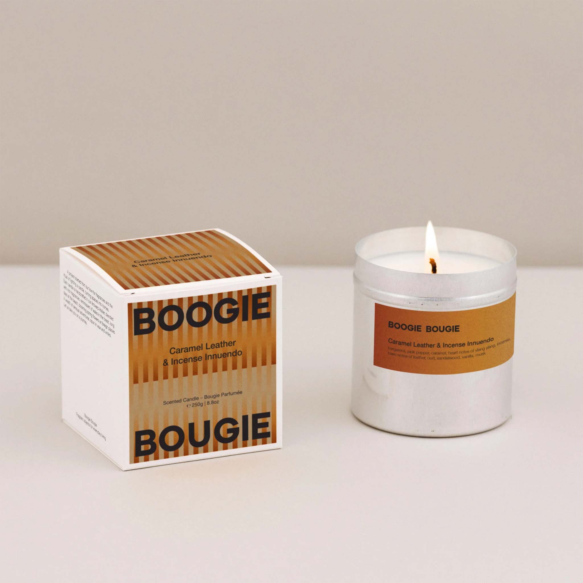 Caramel Leather and Incense Innuendo Scented Candle