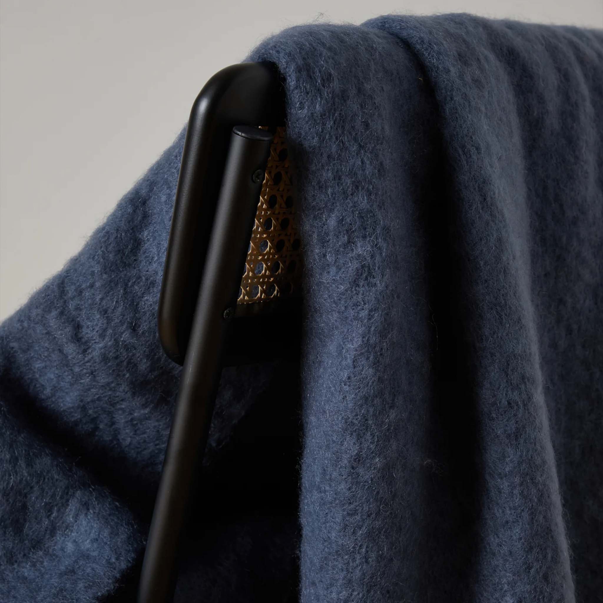 Hague Blue Mohair Throw