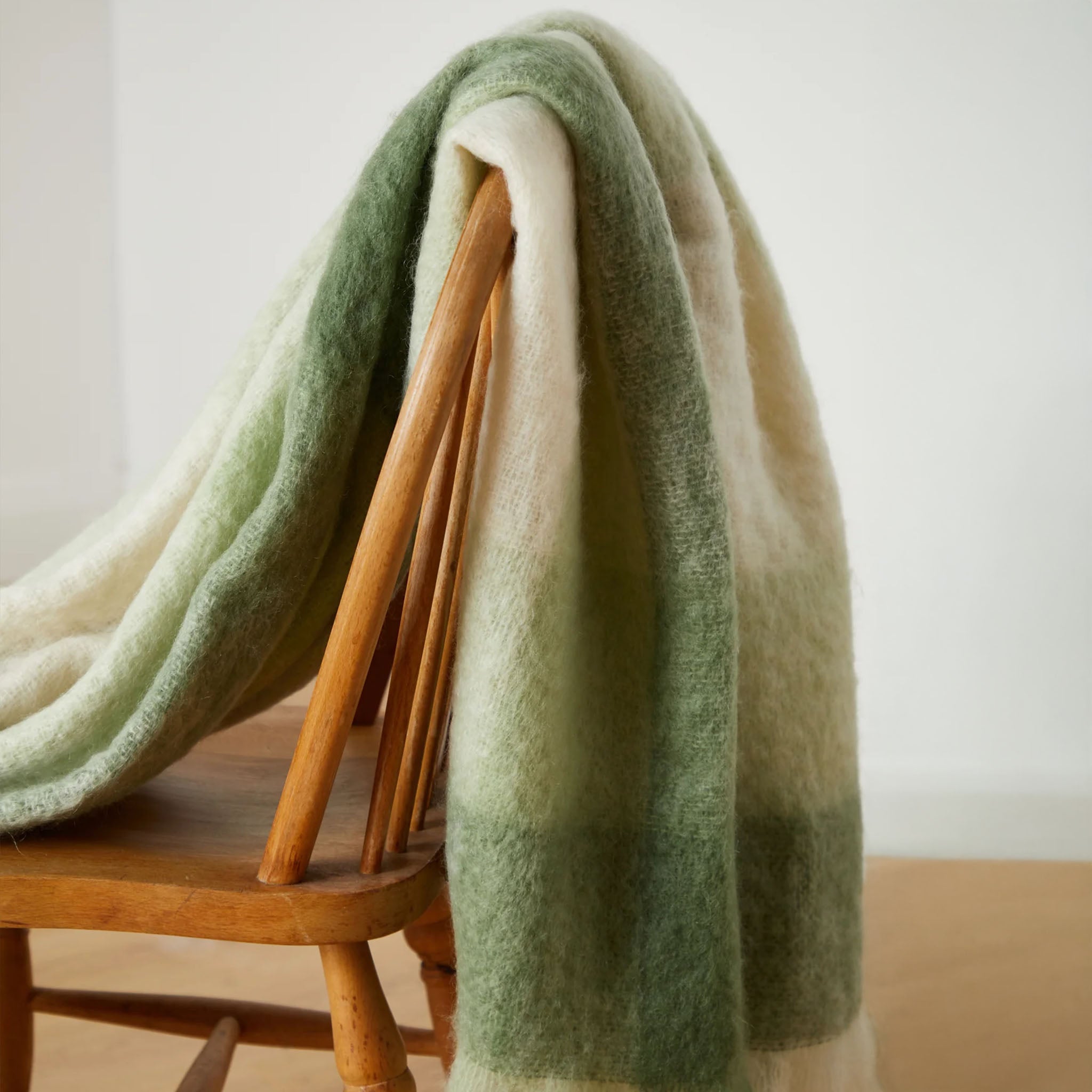 NewGrange Mohair Throw (Green)