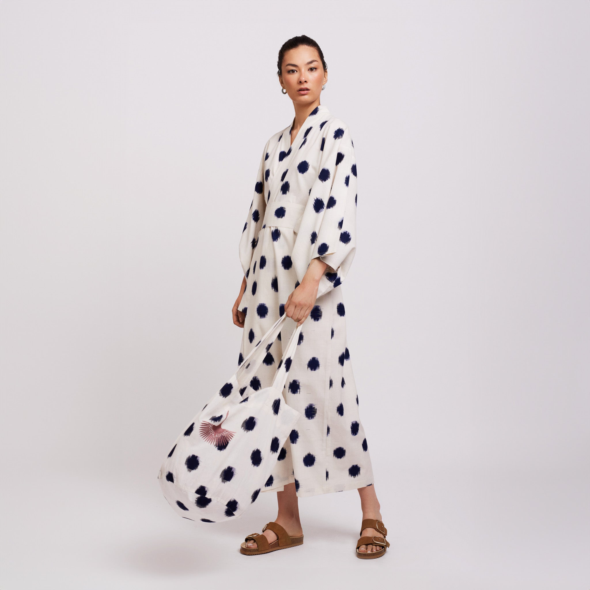 Blue Dots Kimono