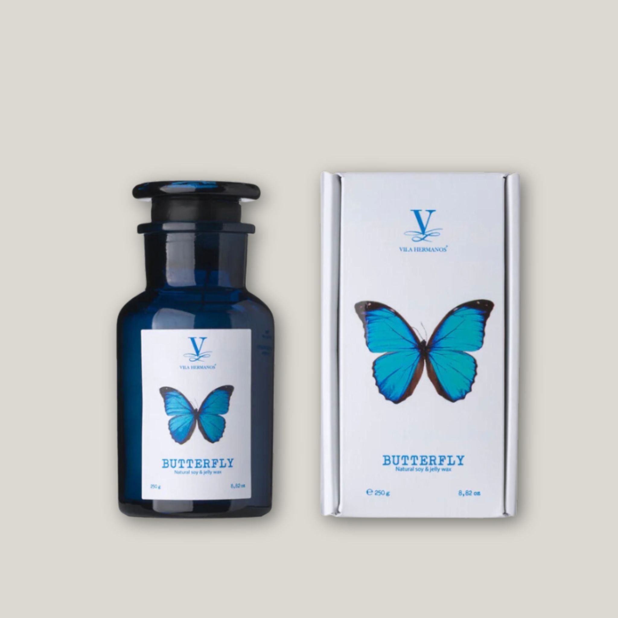 Talisman Butterfly - Blue Candle Jar 8.8 oz