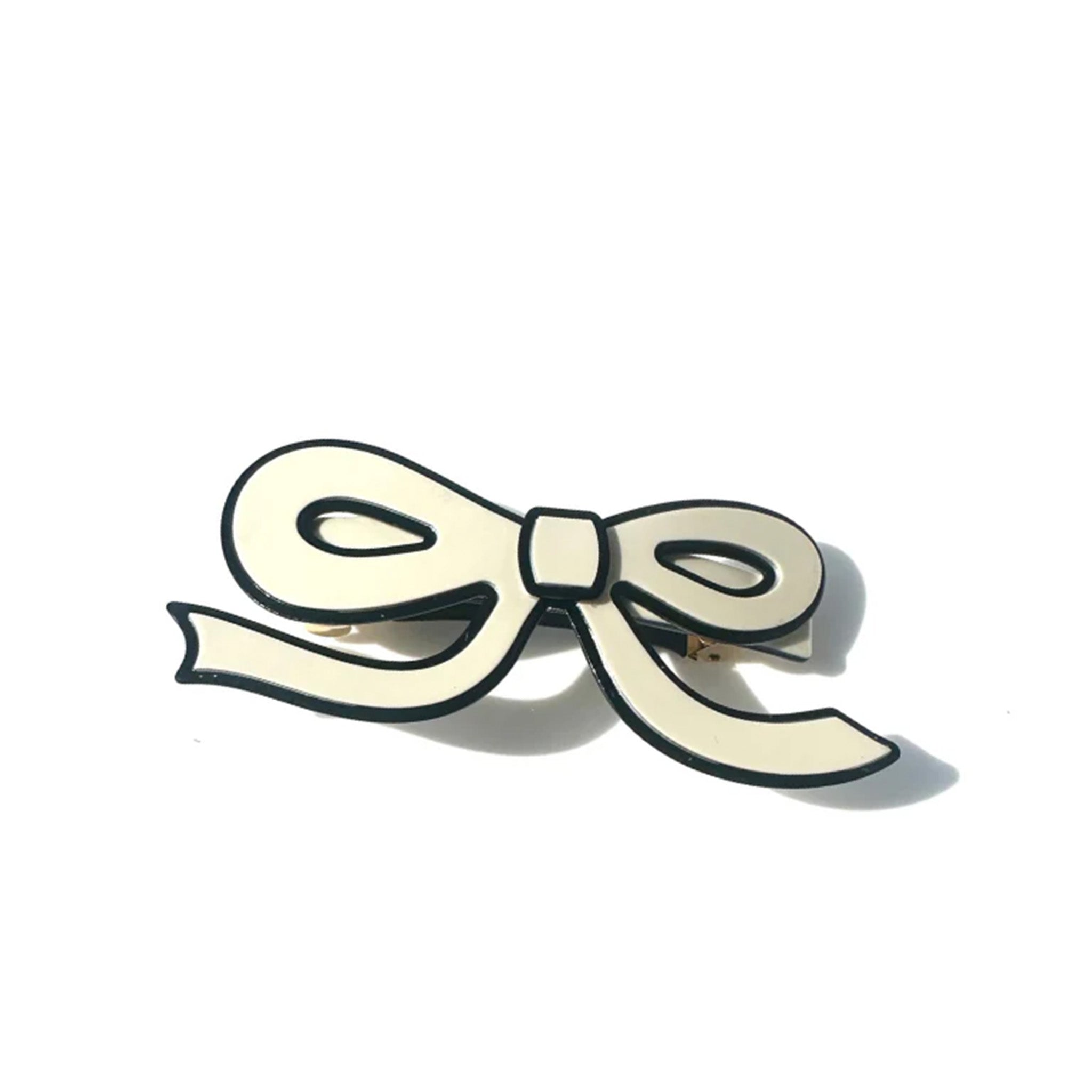 Handmade Acetate Bow French Barrette Clip