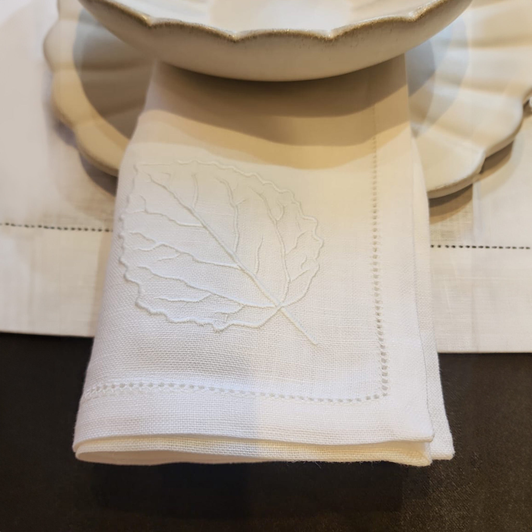 Linen Leaves Napkin
