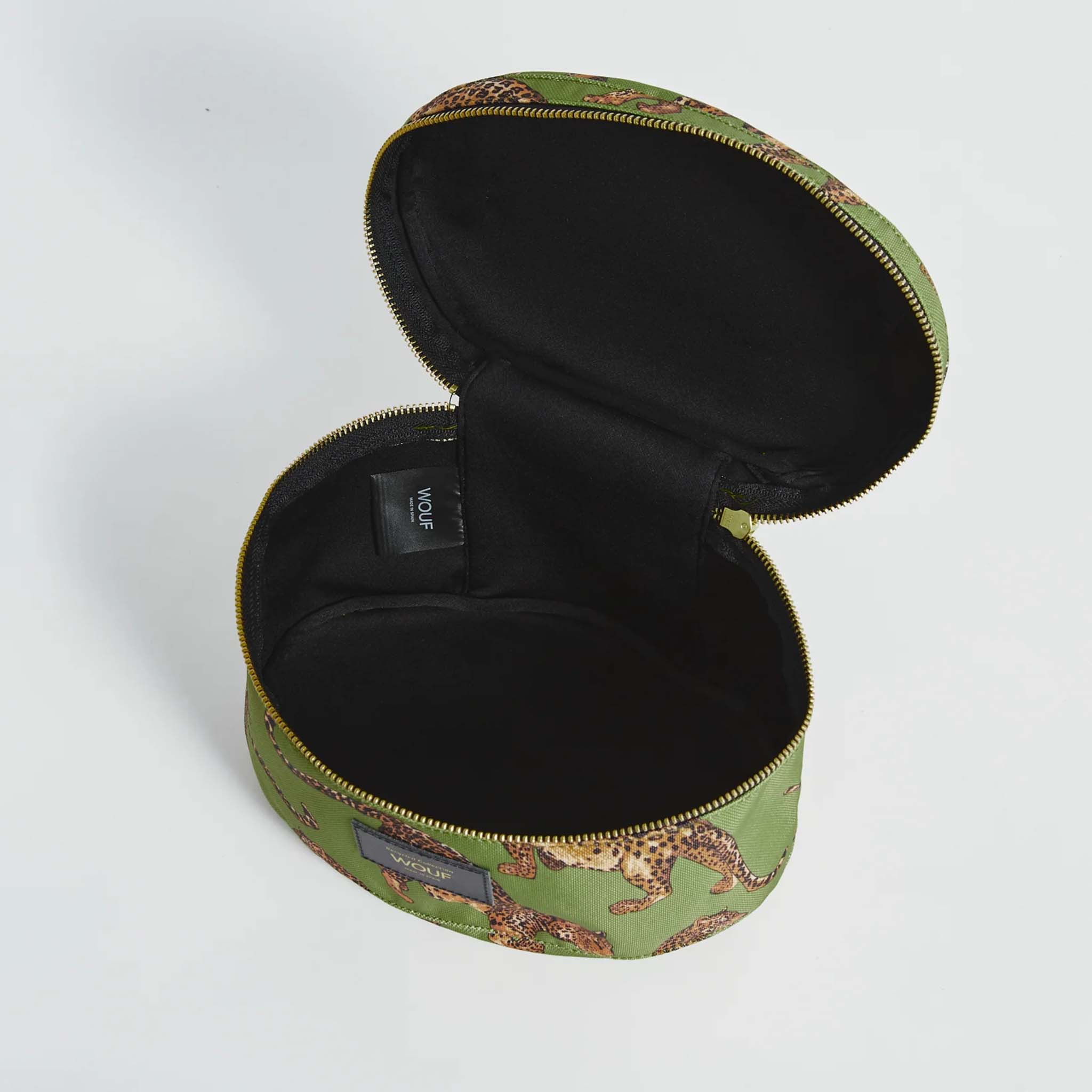 Olive Leopard Vanity Bag