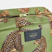 Olive Leopard Large Toiletry Bag