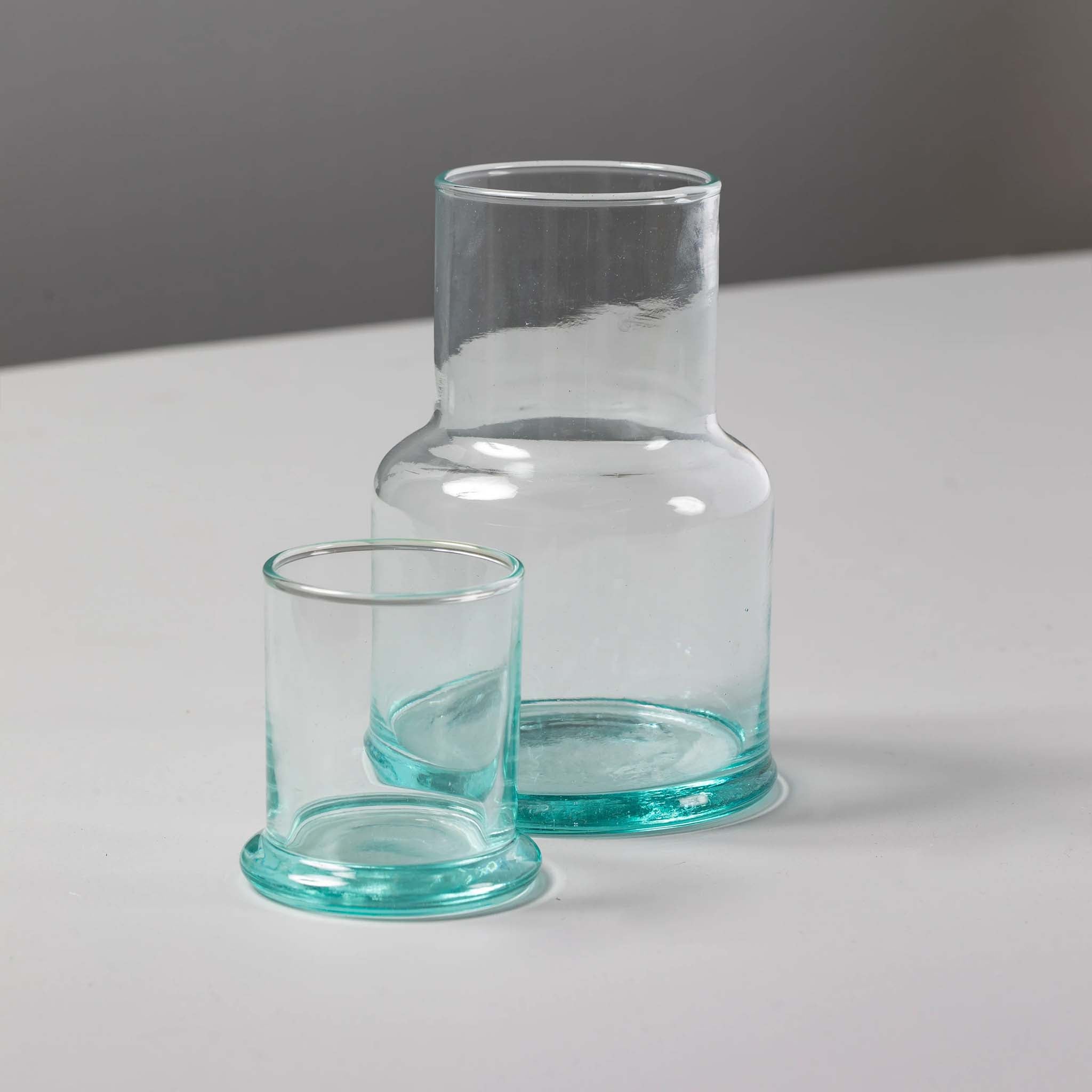 Bedside Carafe & Tumbler Set - Recycled Glass