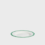 Green Scalloped Edge Bread Plate - 16cm