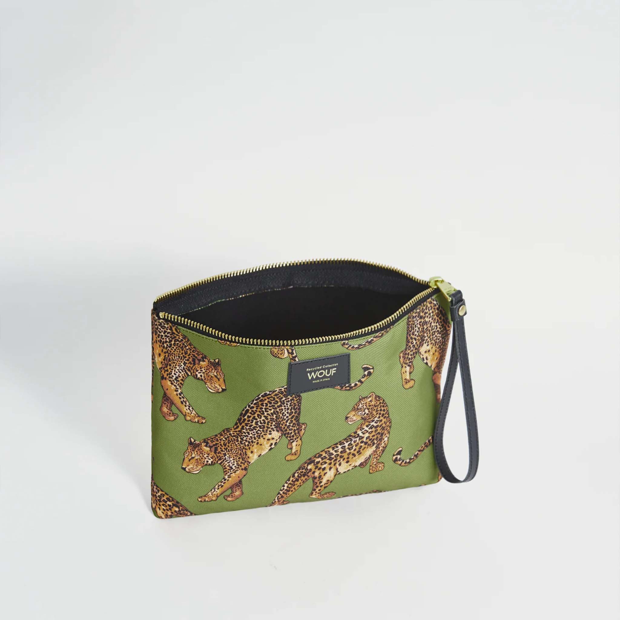 Olive Leopard XL Pouch