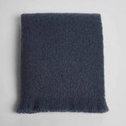 Hague Blue Mohair Throw