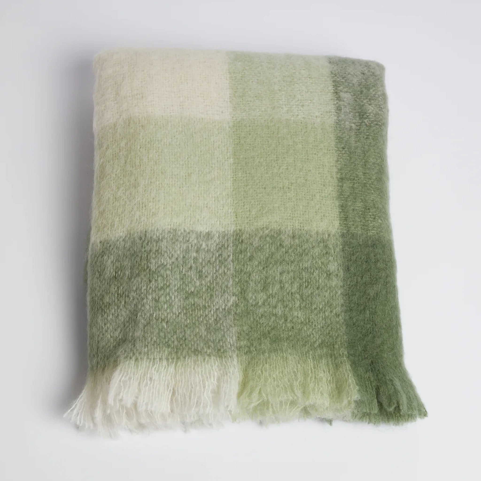 NewGrange Mohair Throw (Green)