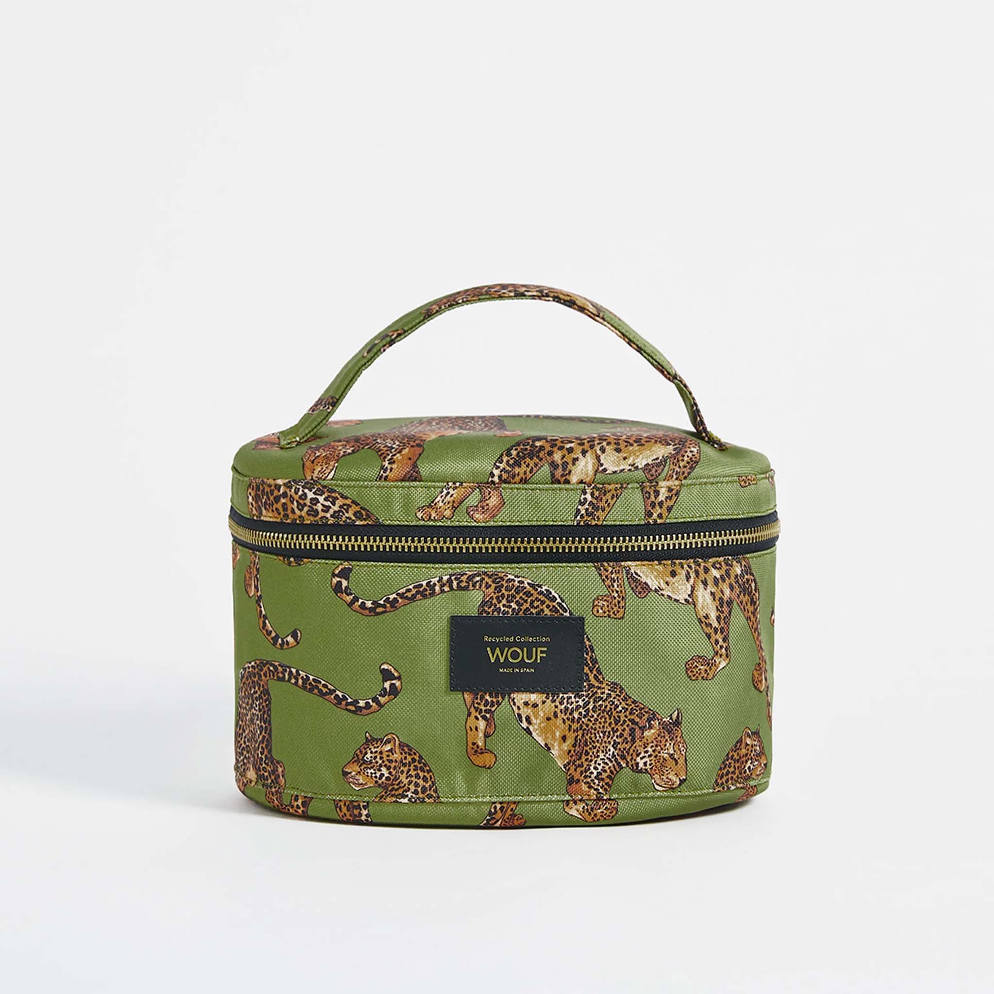 Olive Leopard Vanity Bag