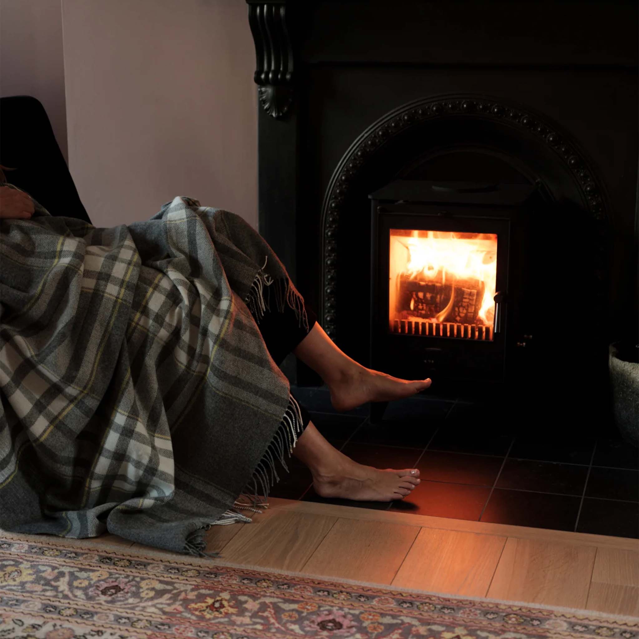 Liath Lambswool Throw