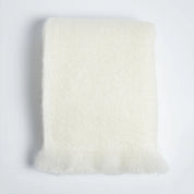 Off-White Mohair Throw