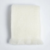 Off-White Mohair Throw