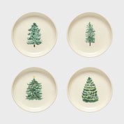 Set of 4 Christmas Tree Appetizer Plate - Pacifica