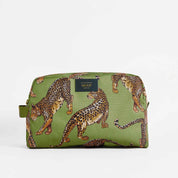 Olive Leopard Large Toiletry Bag
