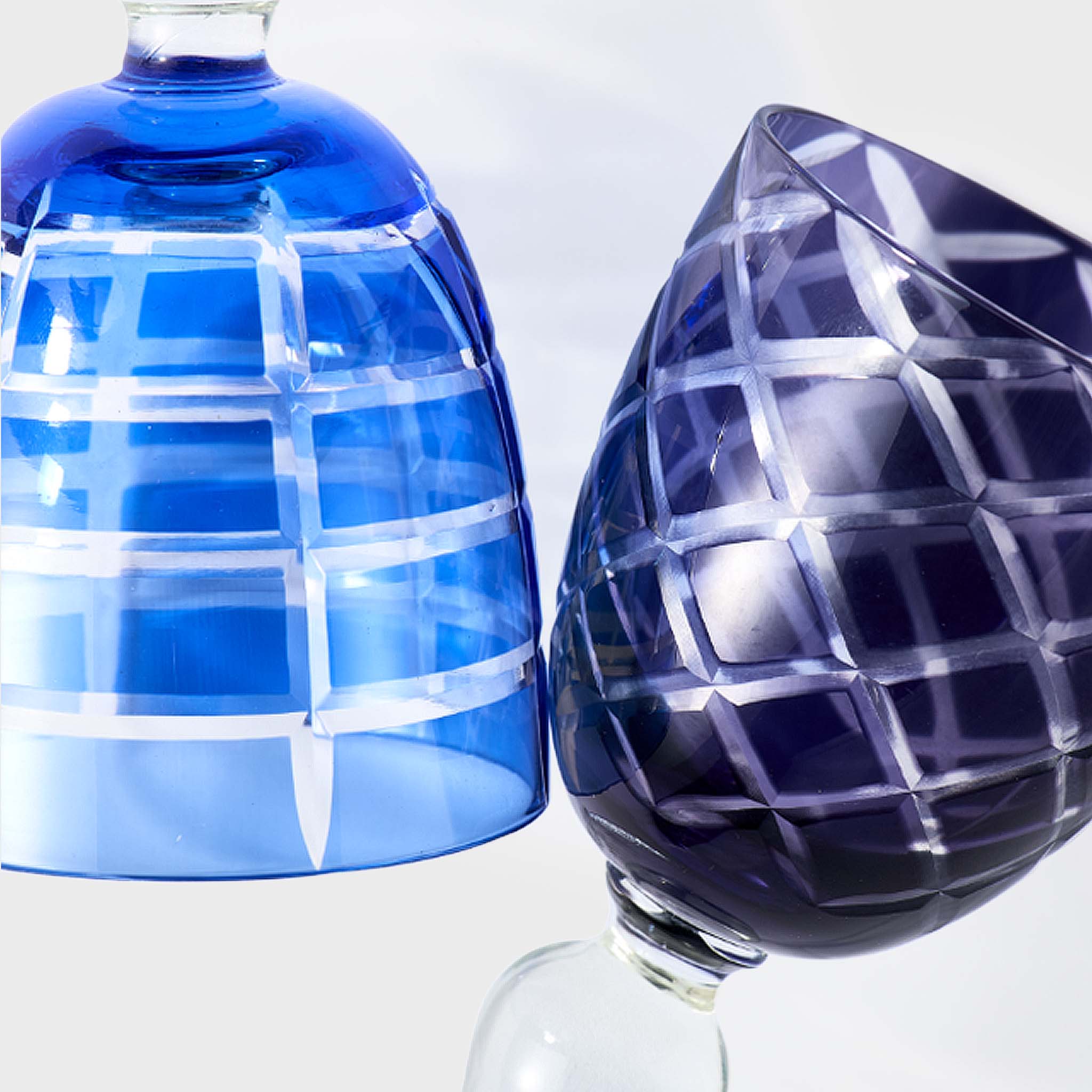 Cobalt Mix Wine Glasses - Set of 6