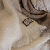 Off-White Mohair Throw