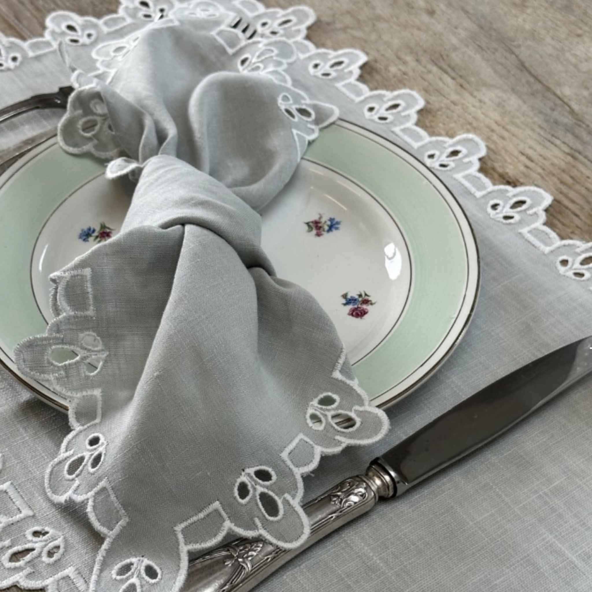 Amalfi napkin Stone- Avorio