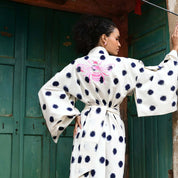 Blue Dots & Bee Kimono