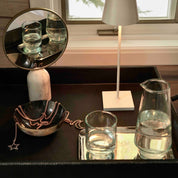 Mirror Round marble white