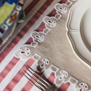 Amalfi Placemat White & Beige - 35 x 35 cm