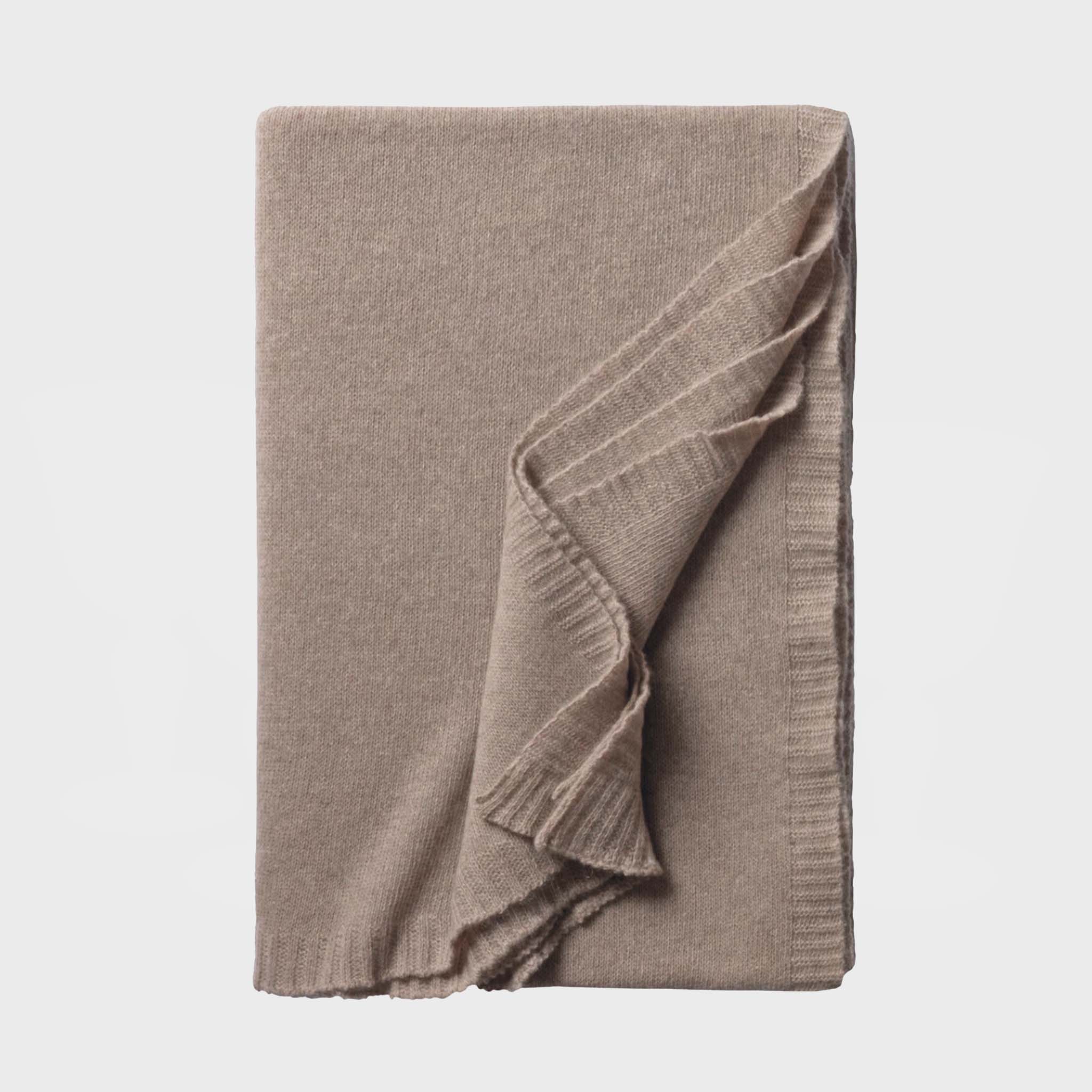 Biela Cashmere Throw Decke