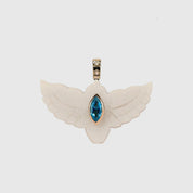 Agate & Topaz Bird Pendant