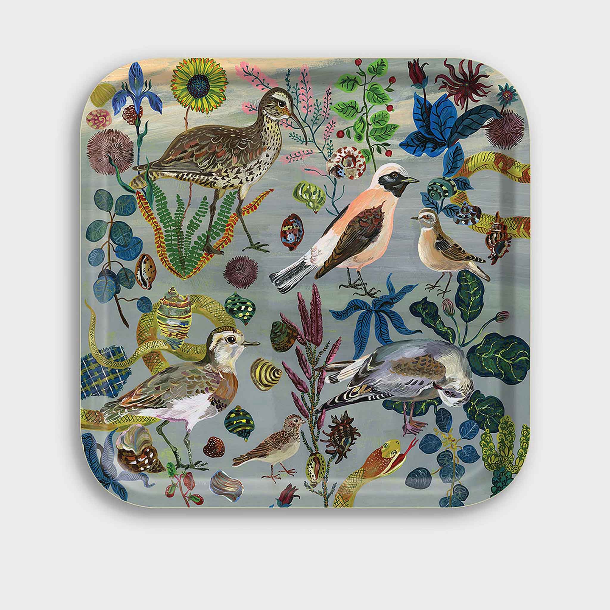 Birds In The Dunes Birchwood Tray