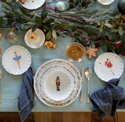 Nutcracker dinner plate-white