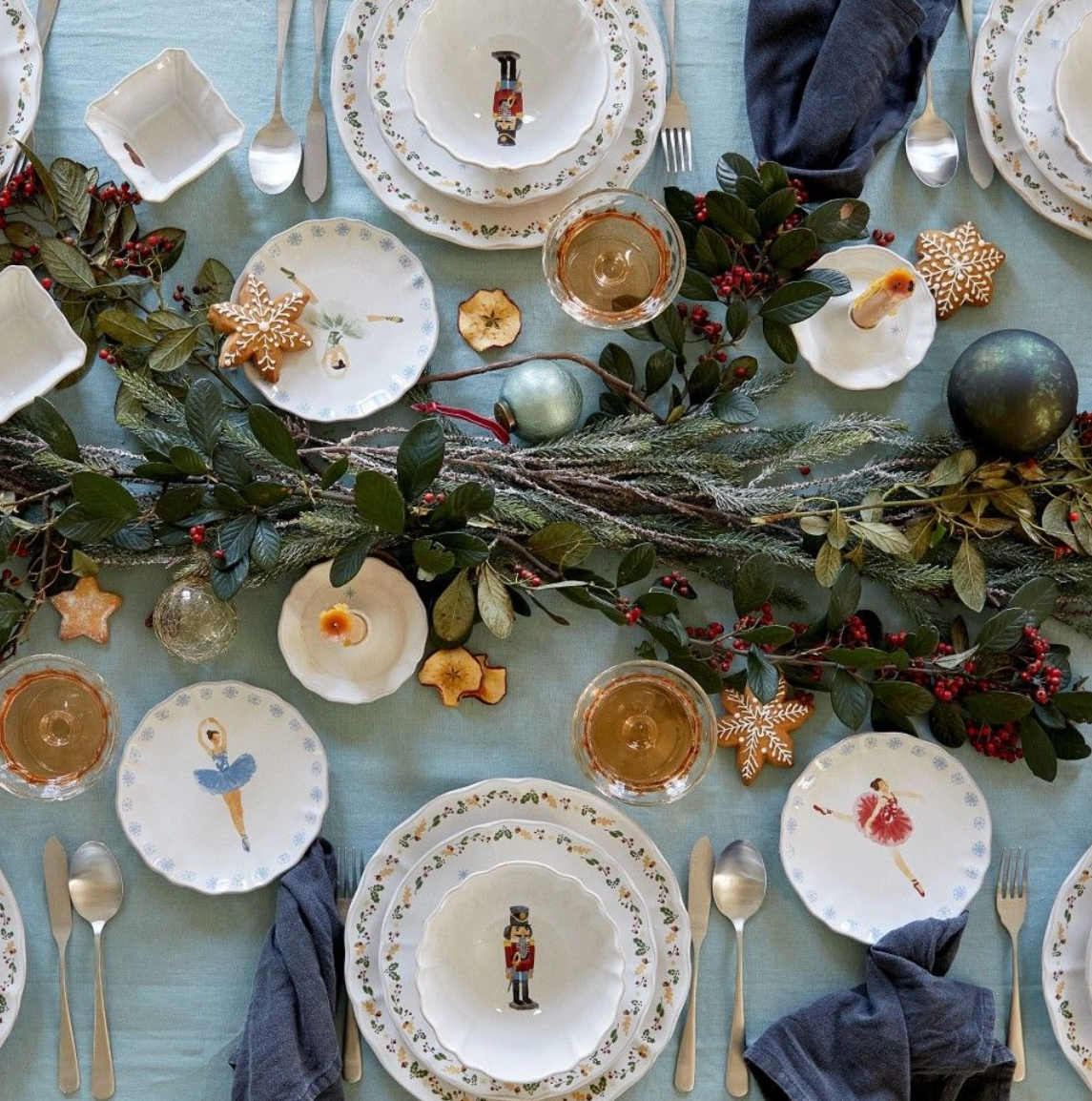 Nutcracker bread plates set of 4
