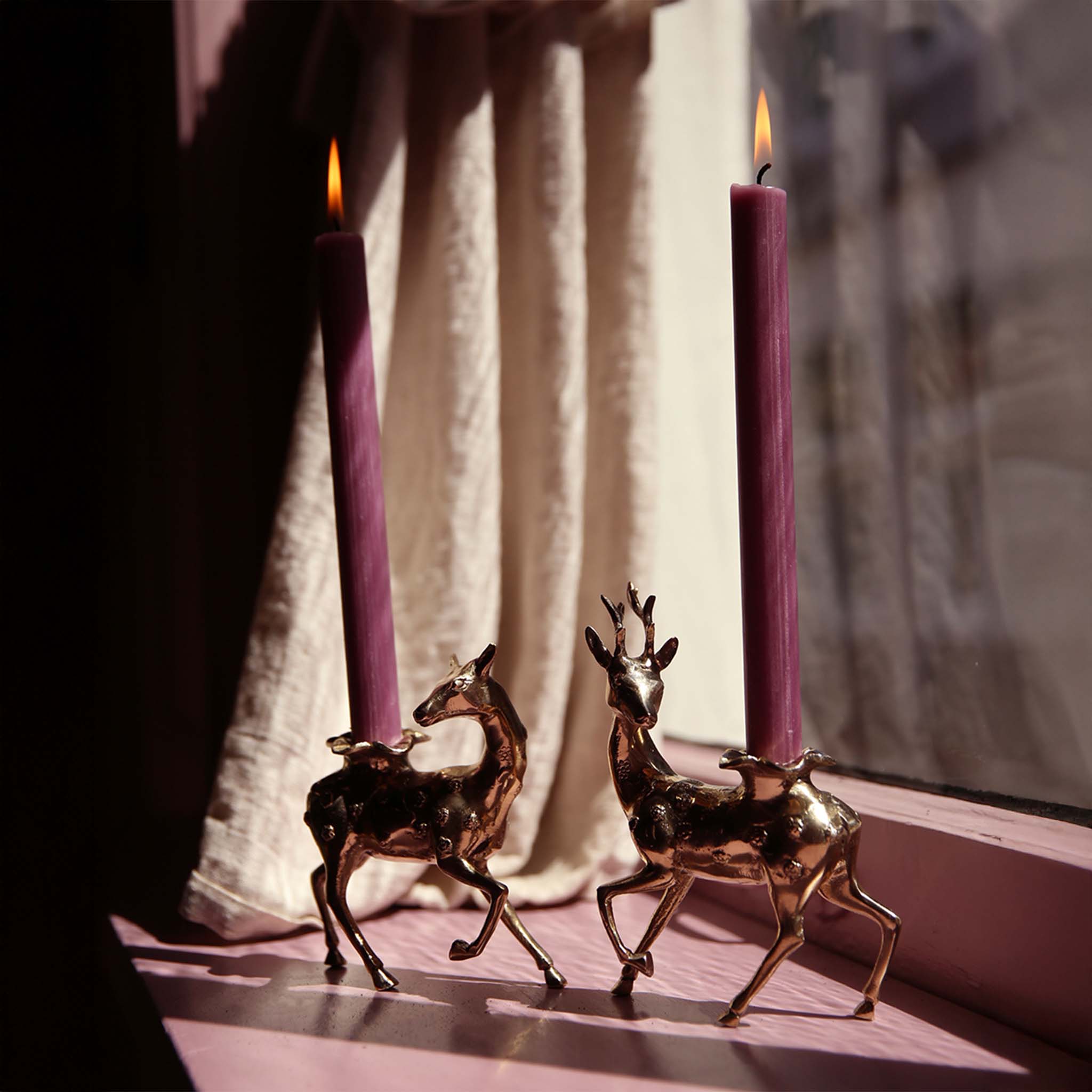 Lovely Deer Candle Holder Set