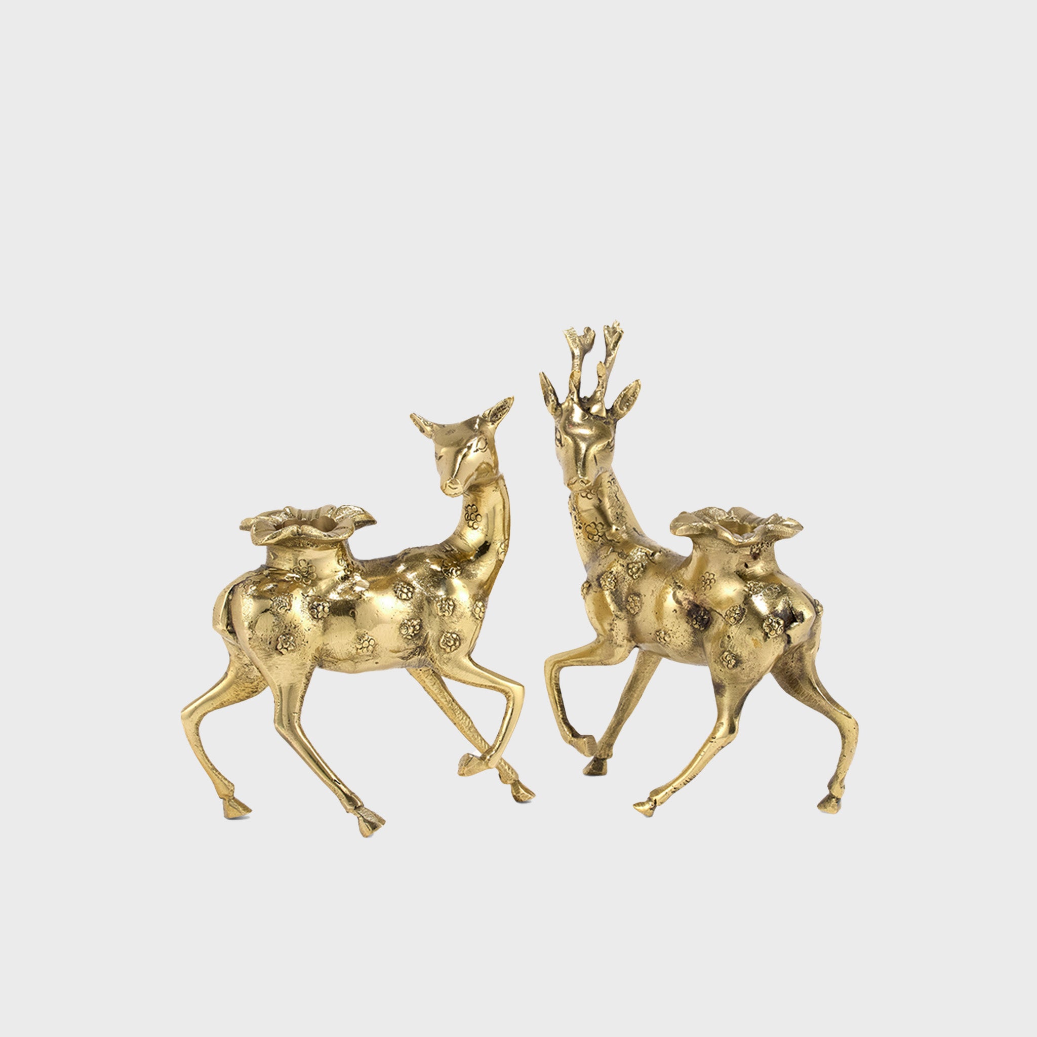 Lovely Deer Candle Holder Set