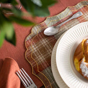 Firenze Tartan Placemat - Terracotta Gold