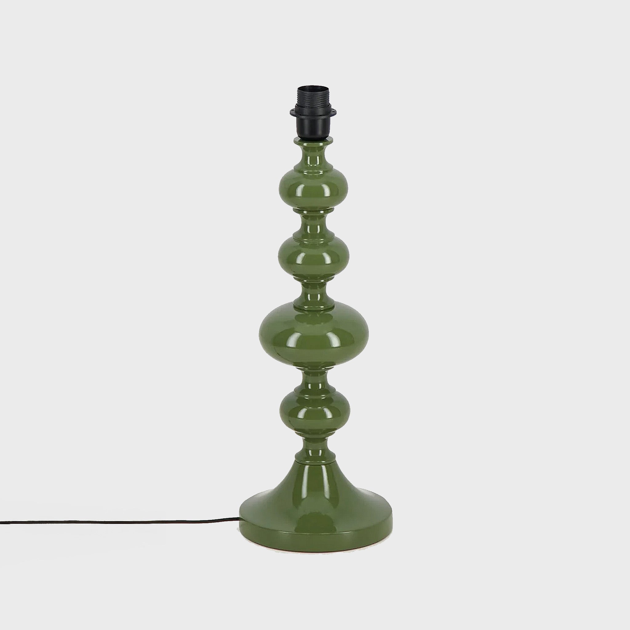 Foz Green Wood Lamp Base
