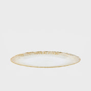 Glass charger 13¨ sunburst-gianna gold