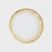Glass charger 13¨ sunburst-gianna gold