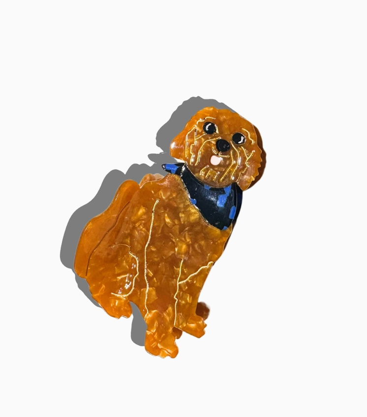 Golden Doodle Barrette hair Clip